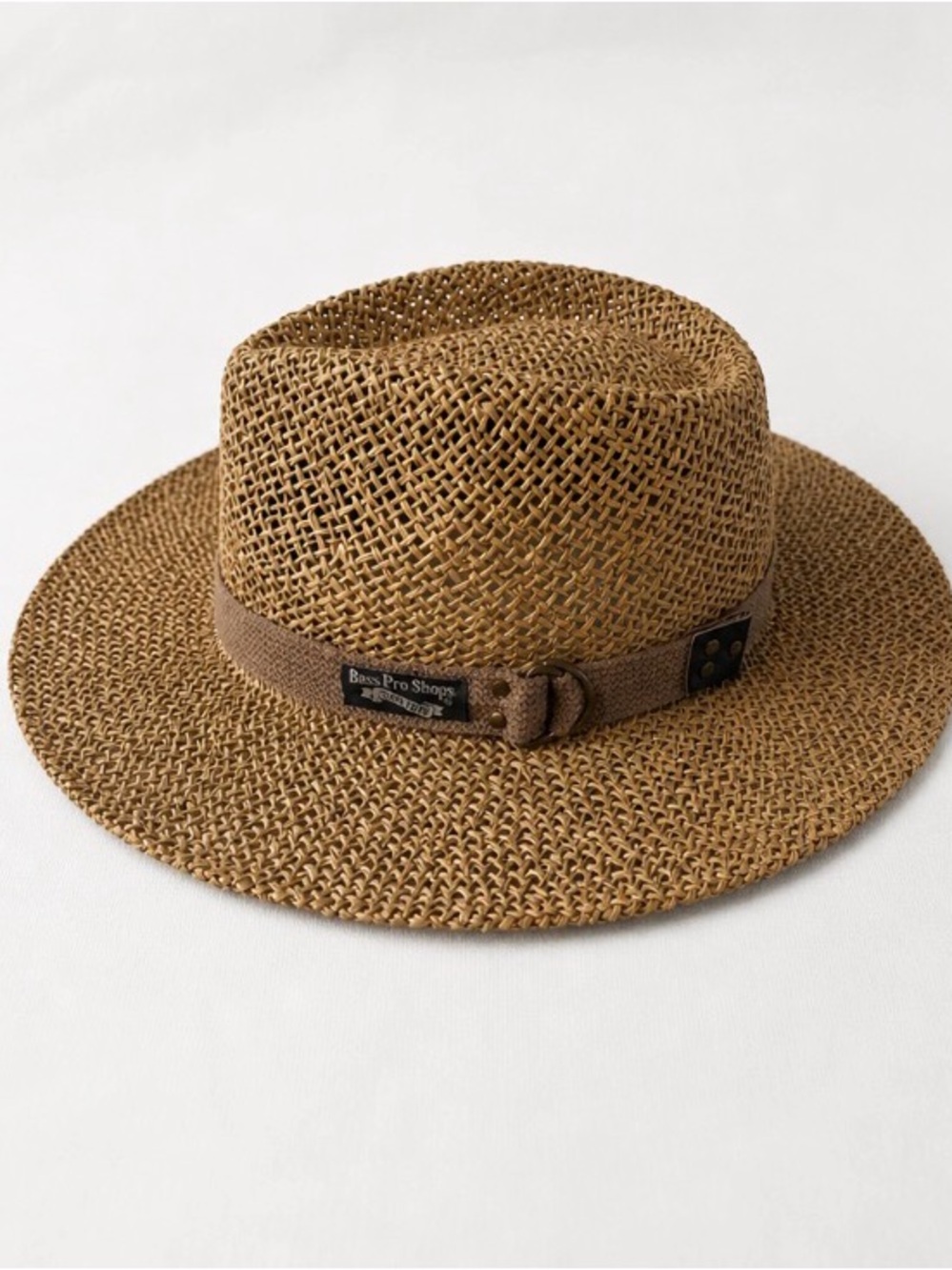 Bass Pro Shops Brown Woven Straw Sun Hat with Tan Band